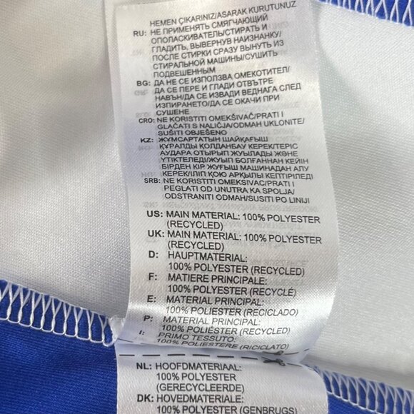 Adidas Shirt Mens Small Blue Soccer Short Sleeves Activewear - Picture 11 of 13